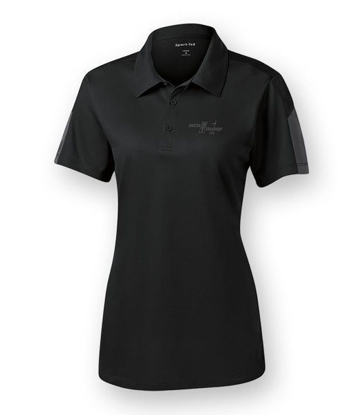 Picture of LST695 - Ladies Textured Colorblock Polo